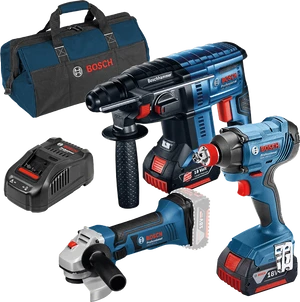 סט 3 כלים ליתיום Professional 18V- Li + תיק נשיאה