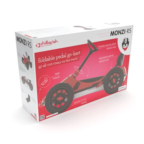 מכונית קרטינג פדאלים MONZI RS - צבע אדום