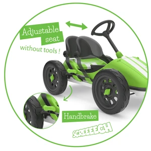 מכונית קארטינג פדאלים MONZI RS - צבע ירוק ליים