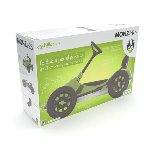 מכונית קארטינג פדאלים MONZI RS - צבע ירוק ליים