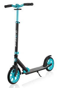 קורקינט קליל ומתקפל לנוער ומבוגרים NL 205 עם בולם זעזועים עד 100 ק"ג - שחור/טורקיז