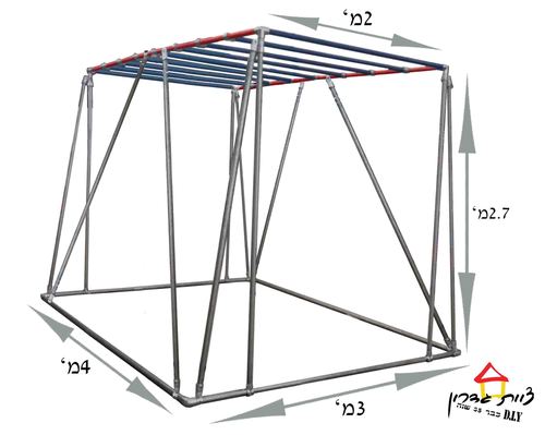 קיט להרכבה מתקן נינג’ה ביתי 4X3מ'