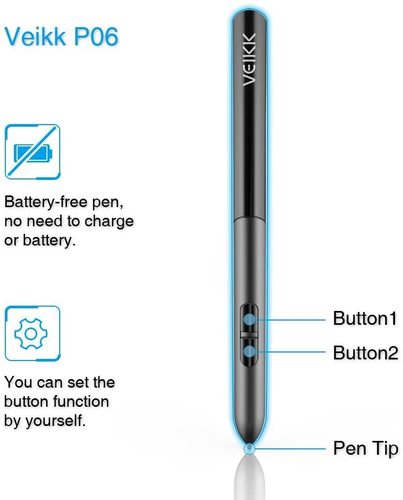 לוח כתיבה אלקטרוני Veikk S640 Pen Tablet