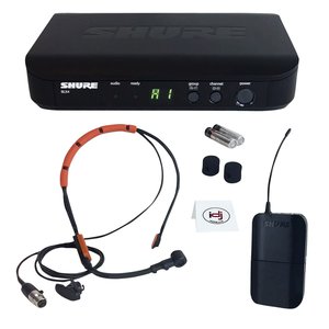 SHURE BLX14E/SM31FH - מערכת BLX עם מיקרופון ראש קבולי עמיד בזיעה יותר מכול מיקרופון אחר של SHURE (מערכת ראש/מדונה+)