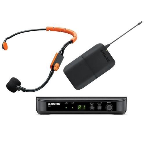 SHURE BLX14E/SM31FH - מערכת BLX עם מיקרופון ראש קבולי עמיד בזיעה יותר מכול מיקרופון אחר של SHURE (מערכת ראש/מדונה+)