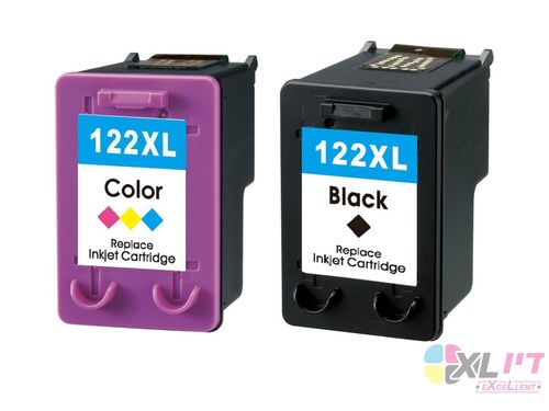 HP 122XL זוג ראשי דיו תואמים שחור וצבע בכמות גדולה