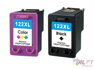 HP 122XL זוג ראשי דיו תואמים שחור וצבע בכמות גדולה