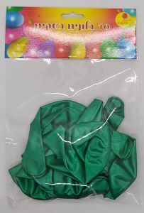 חבילת בלונים מטאליים 10 יחידות ירוק אמרלד
