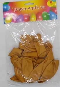 בלונים מטאליים 10 יחידות זהב