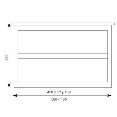 ארון אמבטיה תלוי דגם סבליין 80 סמ
