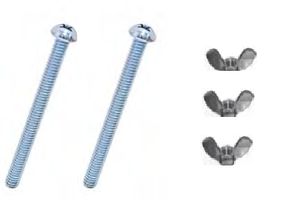 בורג סוכות+פרפר 1/4אינצ 100ממ 5יח