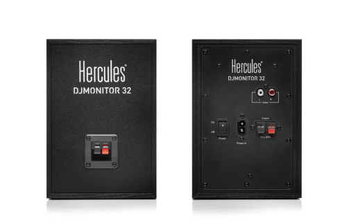 זוג מוניטורים שולחניים לתקליטנים HERCULES DJ MONITOR 32
