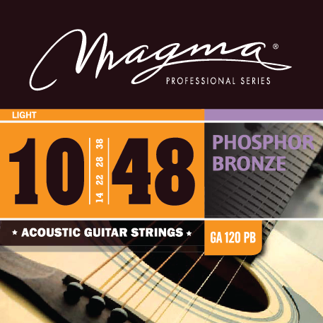 סט מיתרים לאקוסטית MAGMA GUIT-ACUST PHOSPHOR BRONZE 010 L