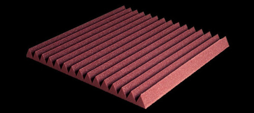 ספוג אקוסטי אדום עם פסים בצורת טריזים Wedges 5 60 x 60 x 5 cm
