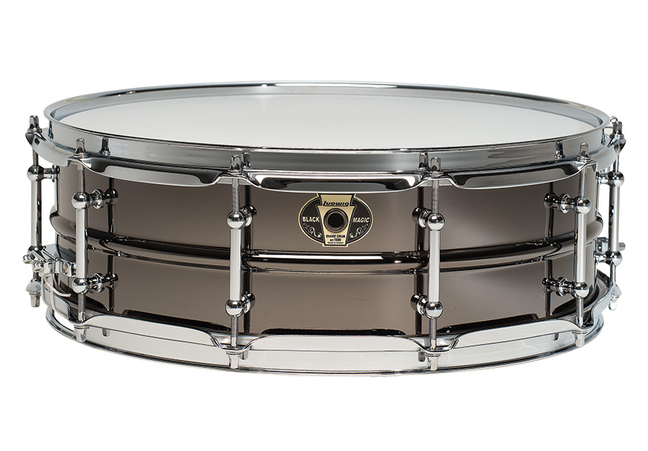 תוף סנר LUDWIG LW5514C BLACK MAGIC w/ Chrome Die-Cast Hoops & Tube Lugs 5.5 X 14
