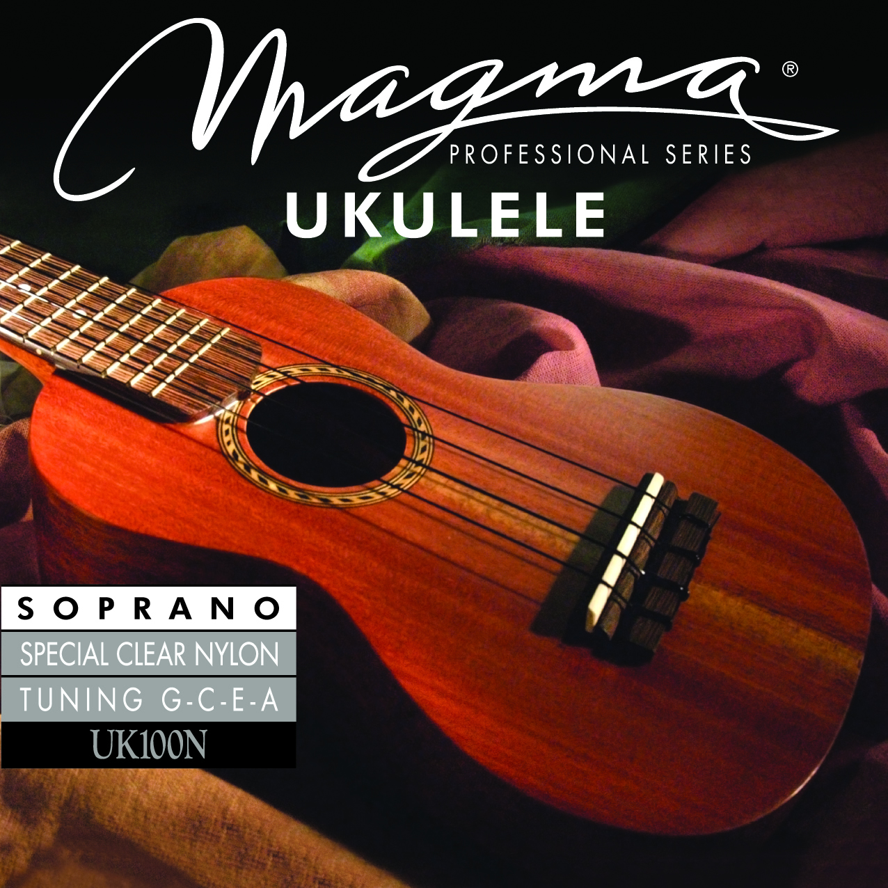 סט מיתרים ליוקללה MAGMA UK130NB UKELELE Hawaiian Bartone N BLACK