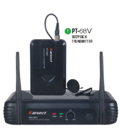 מקרופון אלחוטי מדונה KRSECT WR-68V/PT218/HT9A VHF
