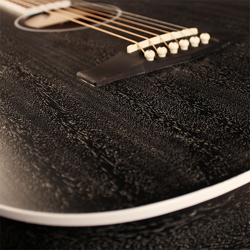 גיטרה אקוסטית שחורה מוגברת CORT AF590MF BOP FISHMAN PICKUP
