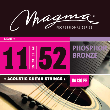 סט מיתרים לאקוסטית MAGMA GUIT-ACUST PHOSPHOR BRONZE 011 L+