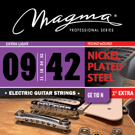 סט מיתרים לגיטרה חשמלית 0.9 GE110N MAGMA