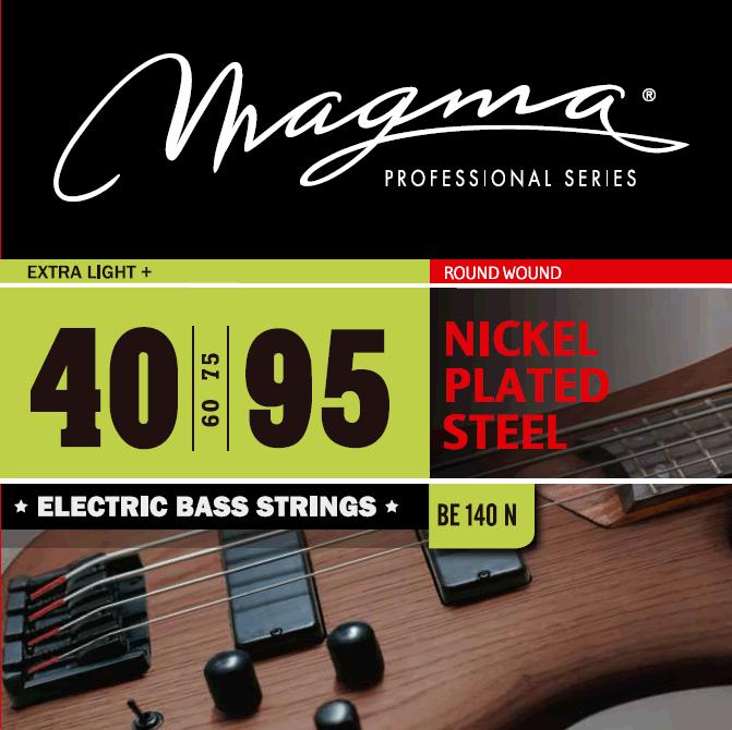 סט מיתרים לגיטרה בס MAGMA BE140N BAJO-ELEC Nickel p/steel 040 EL+
