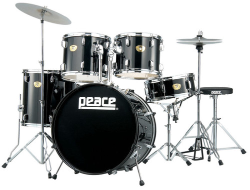 סט תופים 22 כולל מצילות ואביזרים PEACE PRODIGY DP-109-22-11 BLACK
