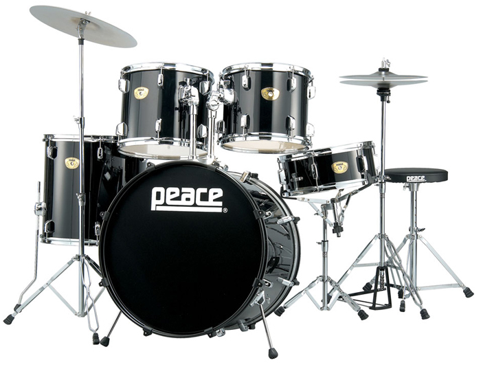 סט תופים 22 כולל מצילות ואביזרים PEACE PRODIGY DP-109-22-11 BLACK