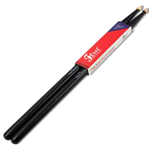 מקלות תופים בצבע שחור ראש עץ FLEET 5A BLACK