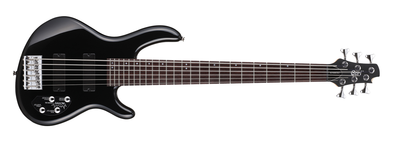 גיטרה בס 6 מיתרים אקטיבית CORT ACTION BASS VI-A BK