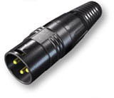 פלג XLR נקבה שחור HICON HI-X3CF-B Sommer