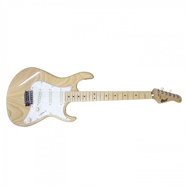 גיטרה חשמלית 3 סינגלים CORT G215 NAT Ash body Maple Fingerboard