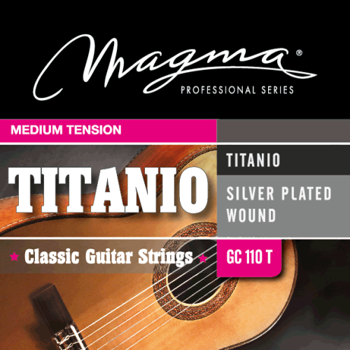 SET STRINGS MAGMA GUIT-CLAS TITANIO MEDIUM TENSION סט מיתרים לגיטרה קלאסית