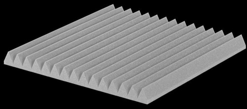 ספוג אקוסטי אפור עם פסים בצורת טריזים Wedges 5 60 x 60 x 5 cm Ez acoustics