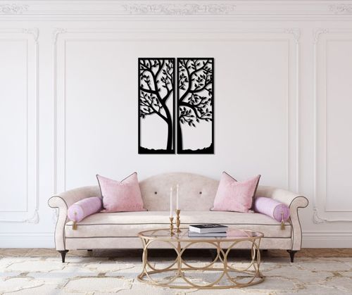 תמונת מתכת עץ פורח