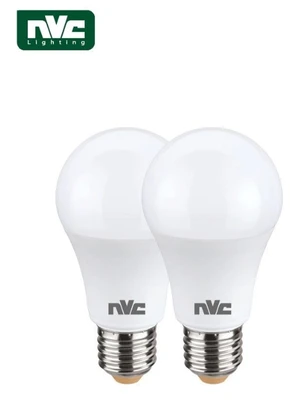 זוג נורות לד A60 בסיס E27 - NVC