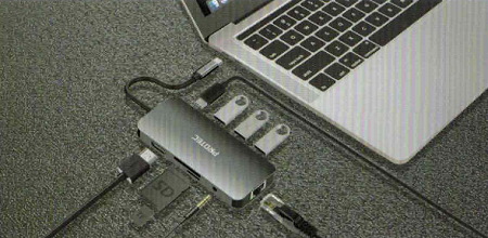  תחנת עגינה אוניברסלית  PROTEC DM187 9 in 1