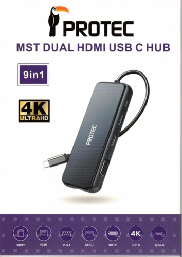 מתאם ( תחנת עגינה ) PROTEC DM188 9 in 1 Multiport MST 
