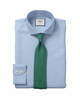 חולצה פסים תכלת לבן צווארון חתוך גזרת סלים - Bengal stripe Slim Fit