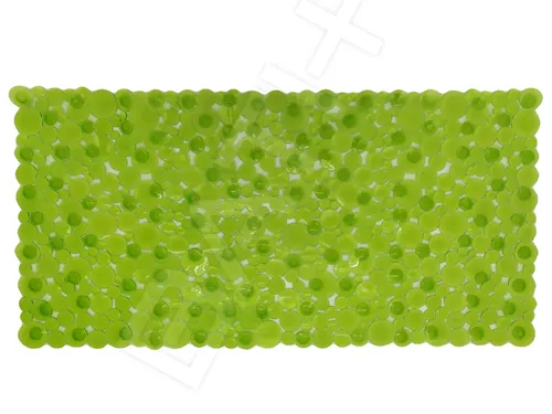 שטיח אמבטיה נגד החלקה שקוף ואקום דגם עיגולים ירוק מתוך קולקציית שטיחי בטיחות נגד החלקה לאמבטיה (מראה כללי של המוצר) - עשוי מחומרים עמידים בפני לח