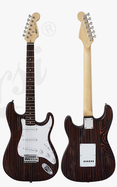 גיטרה חשמלית Aiersi Zebrawood Body ST2-ZB