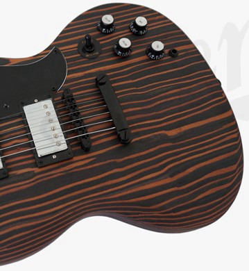 גיטרה חשמלית Aiersi Zebrawood Body SG2-ZB