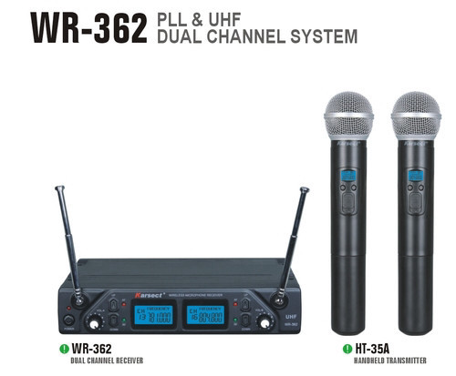 סט אלחוטי כפול 2 ידני תדרים משתנים KARSECT WR-362-HT-35A UHF