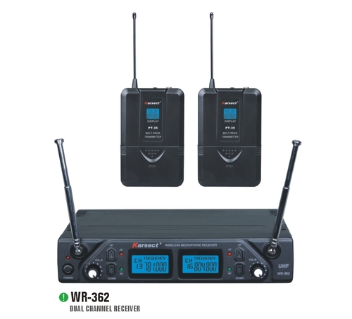 סט אלחוטי כפול 2 מדונה תדרים משתנים KARSECT WR-362-PT35-HT1A UHF