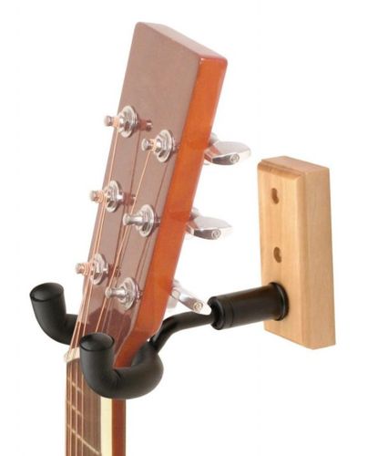 זוית נוספת On Stage GS7730 Mini Wood Wall Guitar/Uke Hanger