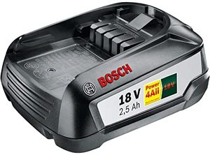 סוללה ליתיום בוש 2.5 18V  גינון BOSCH