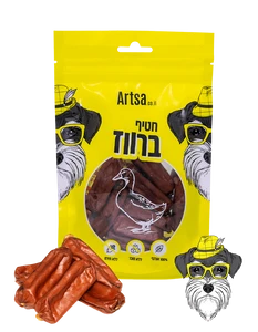 חטיף ארצה לכלב נקניקיות ברווז רכות 70 גר