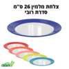 צלחת מלמין 26 ס"מ עם פס עיטור במגוון צבעים- סדרת רובי