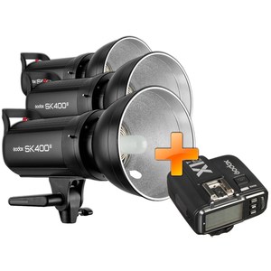 ערכת סטודיו Godox SK400 II Triple kit + X1T