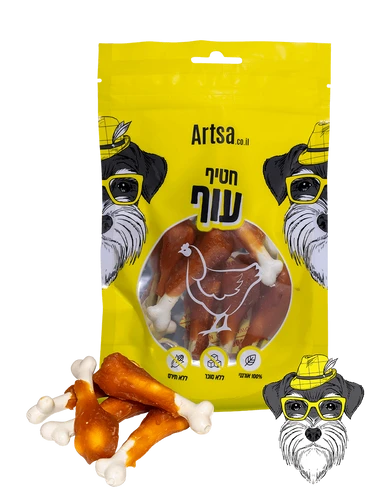 חטיף לכלב עצם סידן עם עוף