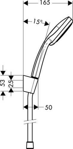 HANSGROHE סט מזלף יד למקלחת דגם קרומה 100 מקט 27594000